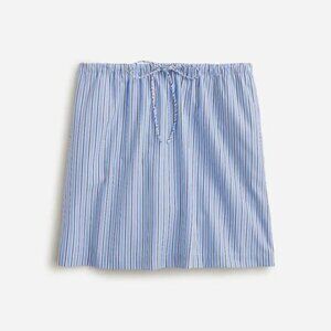 J.Crew Tie-waist Mini Skirt in Striped Cotton Poplin